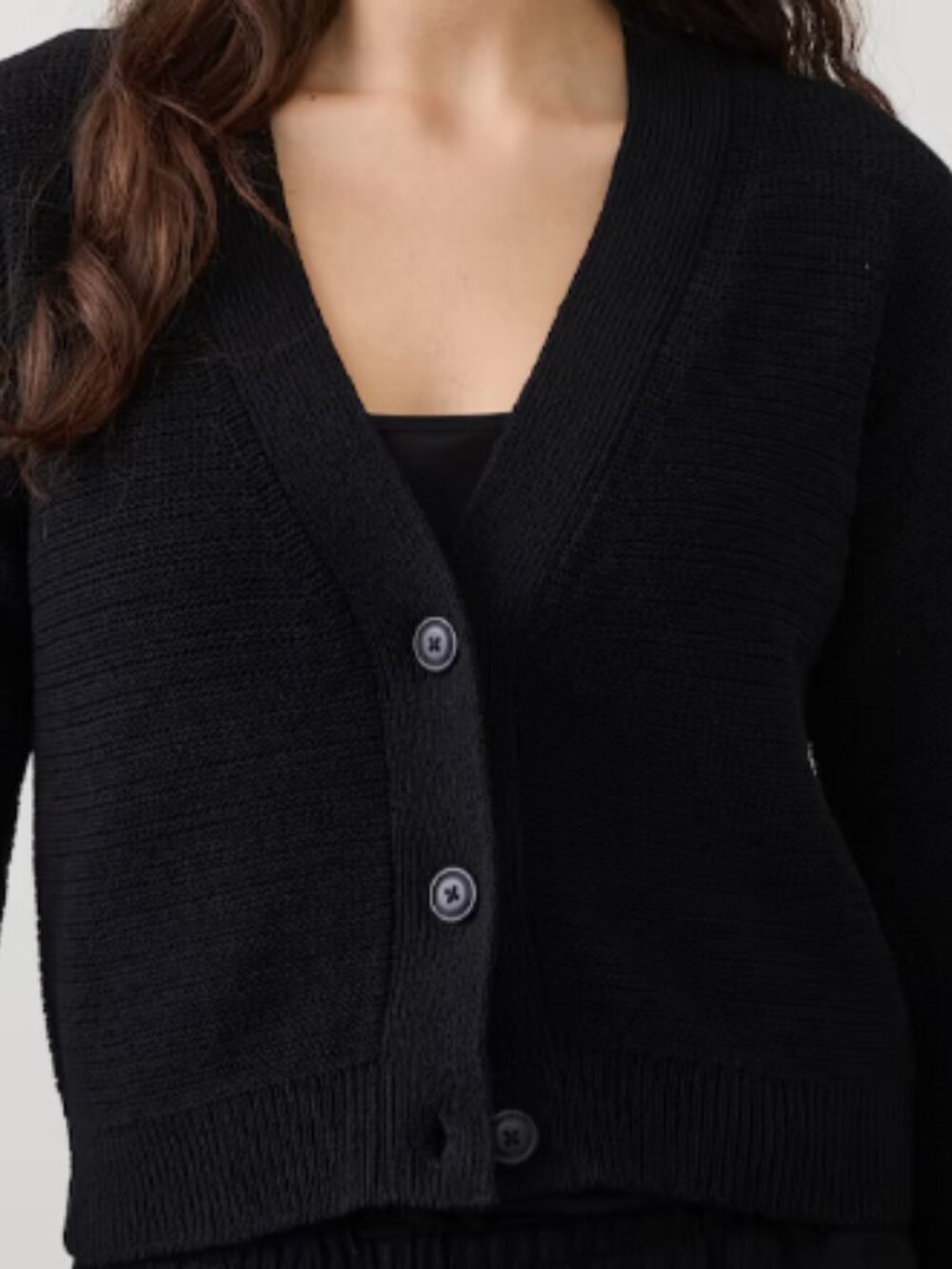Cotton Tape Cropped Cardigan